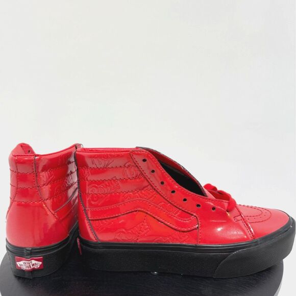 Vans NWT David Bowie Ziggy Stardust Red Patent Leather High Tops - Picture 2 of 9